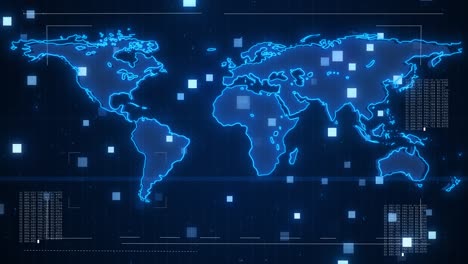 blue abstract background geographic map planet earth global network connection system internet