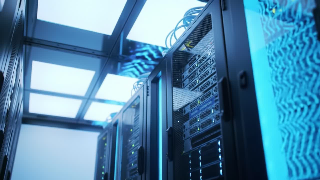 Modern Data Center Interior