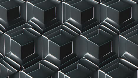 geometric cubes forming intricate pattern, abstract 3d animation