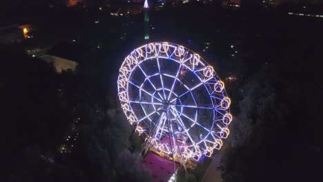 la rueda gigante por la noche