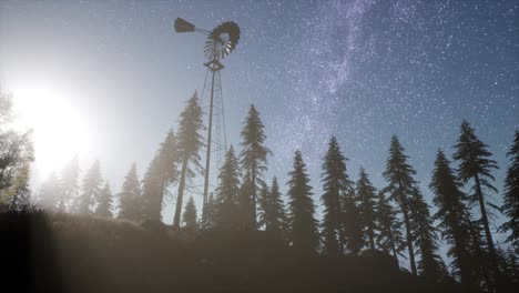 Retro-Windmill-in-Mountain-Forest