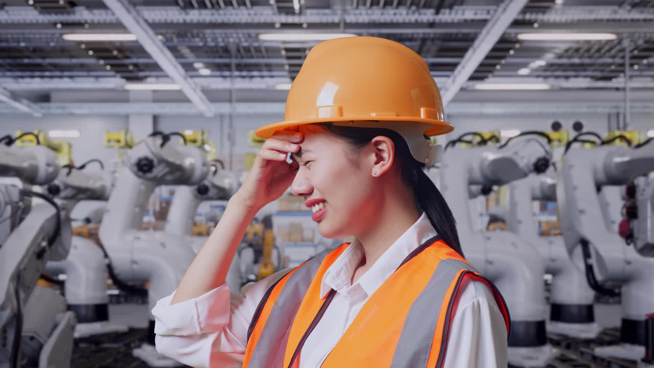 공장에서 스트레스를 받는 엔지니어