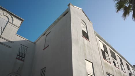 establishing shot of central high school - first school in texas for black people