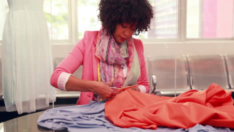 female fashion designer at work