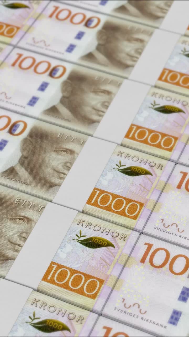 Gestapelte Schwedische Kronen Banknoten