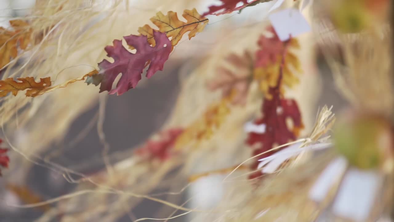 decoración de hojas de otoño