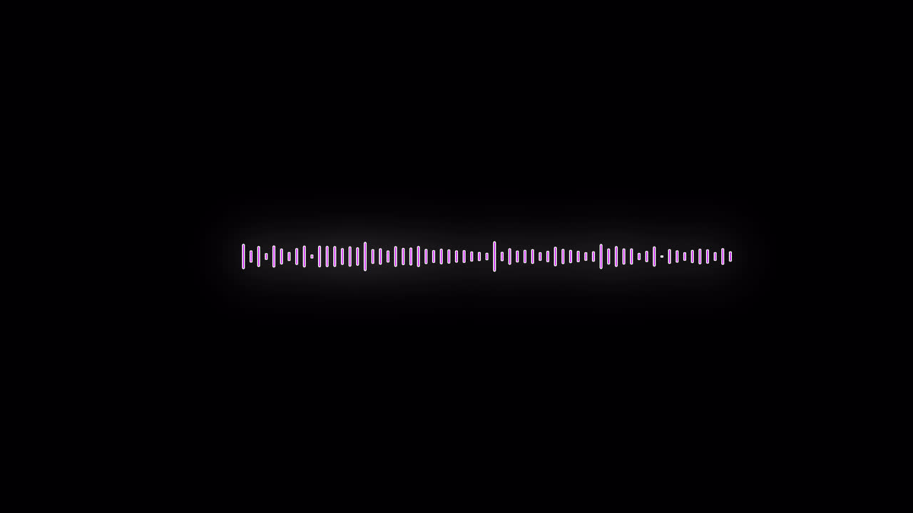 Purple Digital Audio Spectrum Equalizer on Black Background