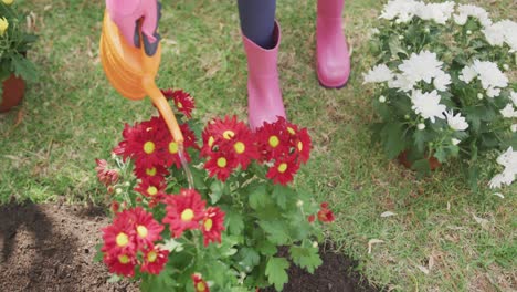 little girl gardening during a sunny day