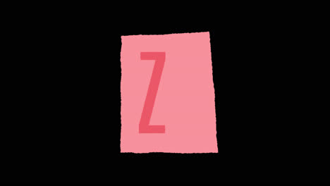 pink paper letter z