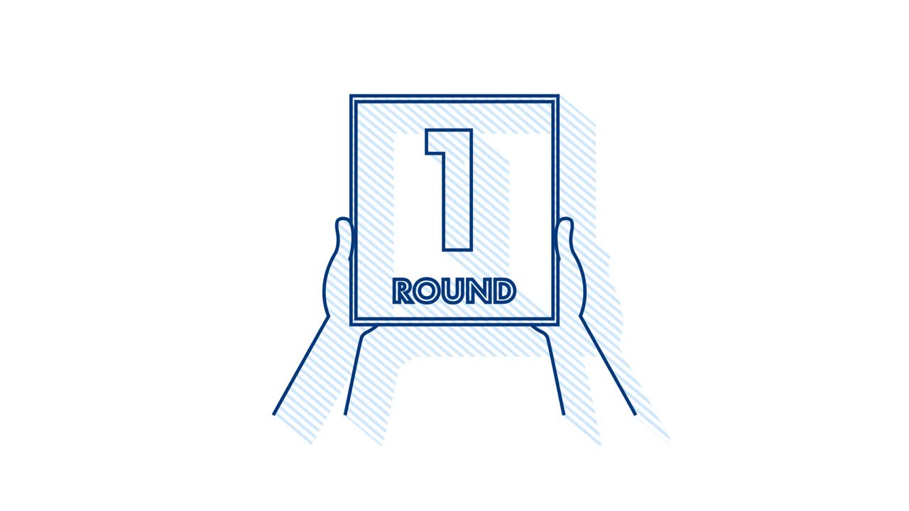 1 round plate and hand, game board. Motion Graphic