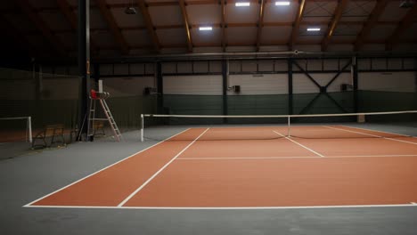 empty indoor tennis court