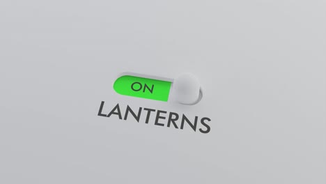 encendido de las linternas.