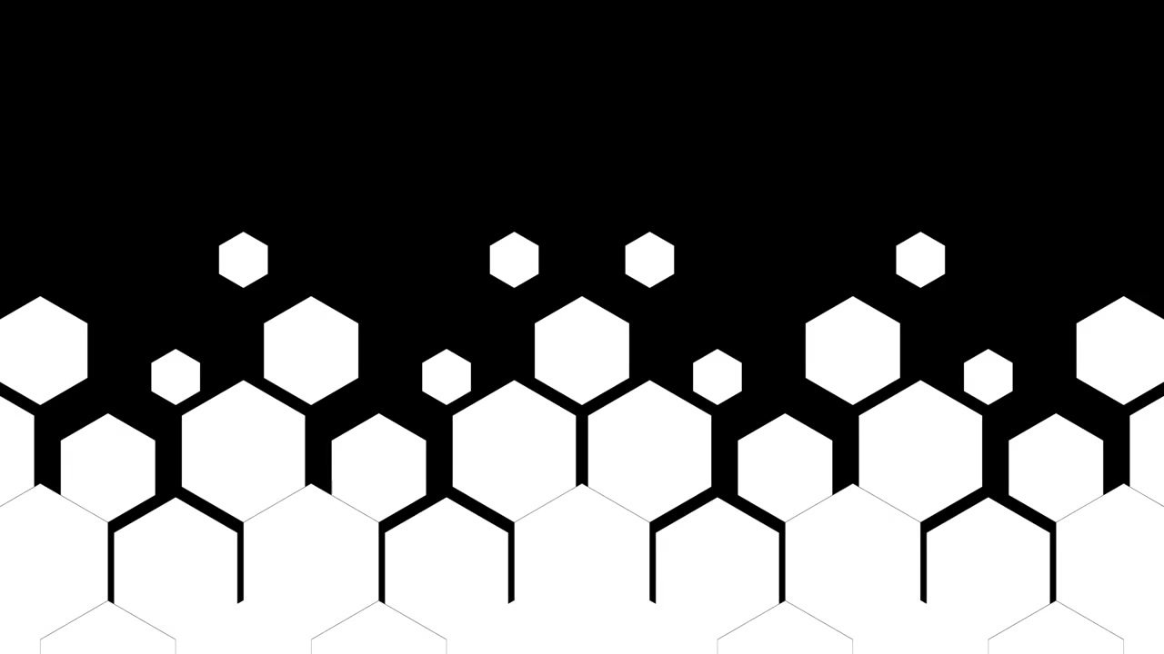 Abstract Geometric Hexagon Pattern Transitioning from Black to White