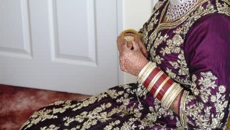 shot of golden bangles for an indian wedding