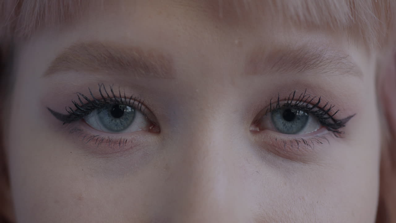 Close-up of a woman's eyes with makeup