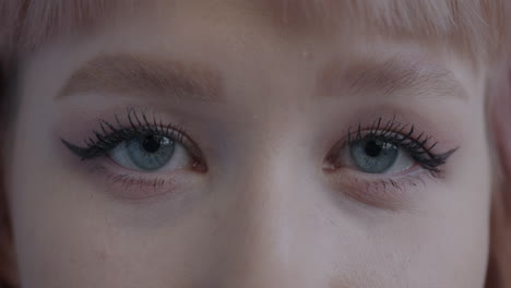 close-up of a woman's eyes with makeup