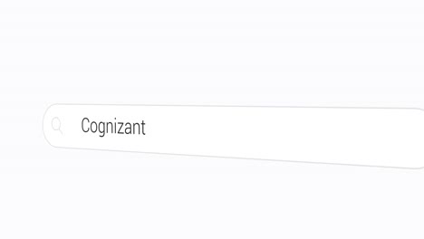 typing cognizant on the search engine