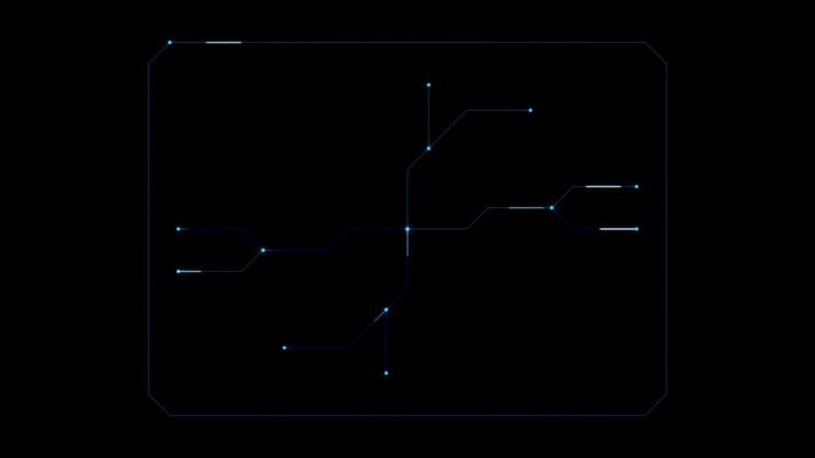 Digital Circuit Board HUD Interface Animation