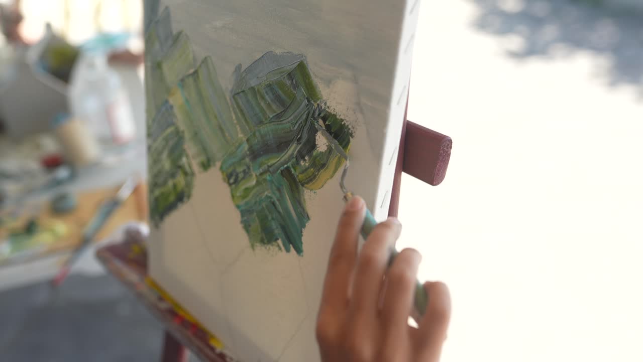 artista pintando al aire libre