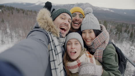 friends enjoying a winter day