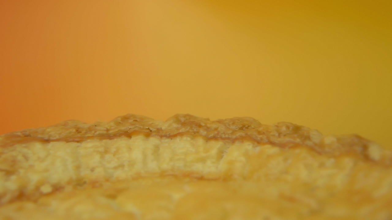 [Camera Used: Canon C300] Close-up: rotating pie crust