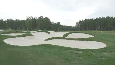 golf course with sand traps