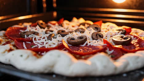 pizza en el horno.