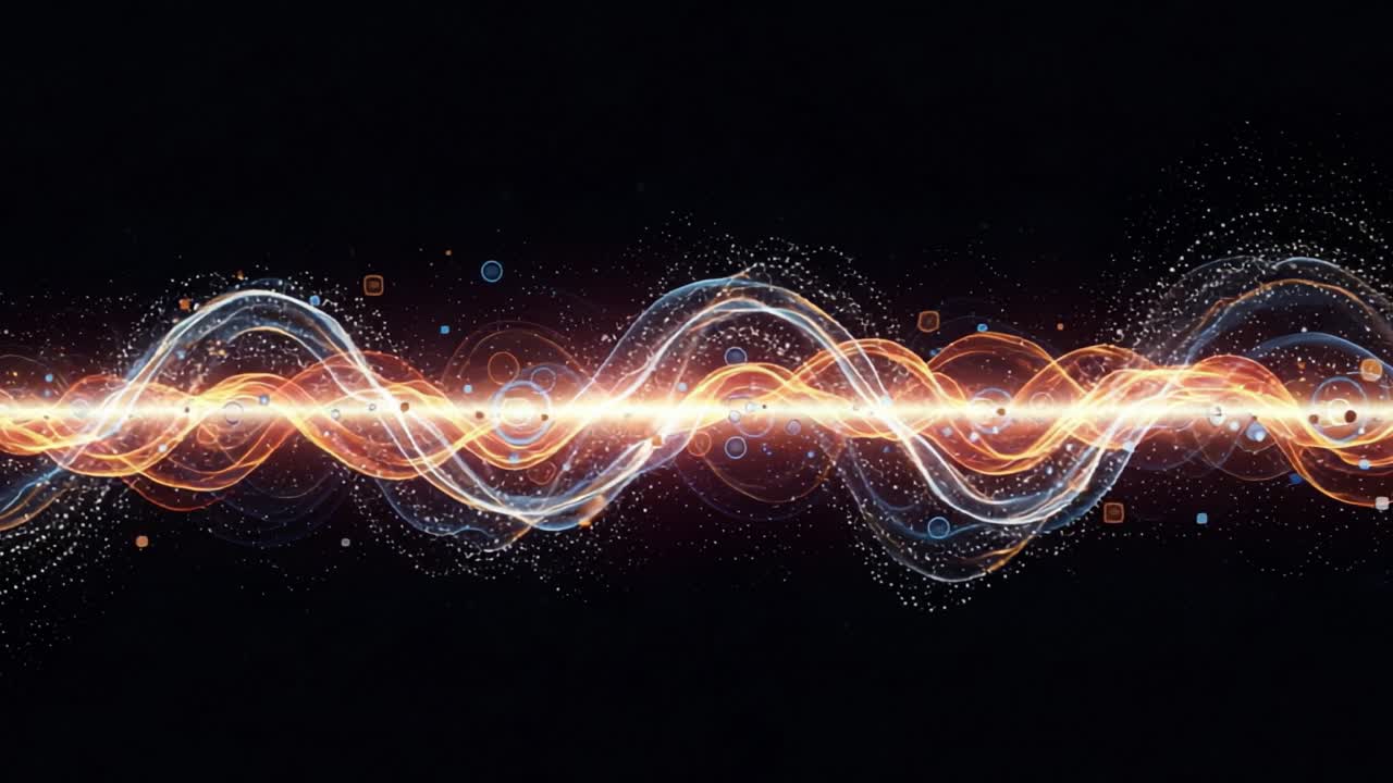 Dynamic Abstract Waveforms: An Exploration of Light and Energy Interactions in a High-Contrast Environment Captured in Two Frames