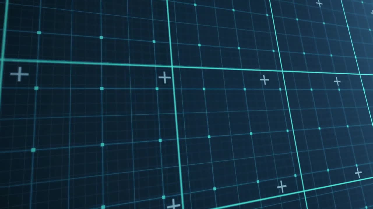 Animation of network of connections on blue background