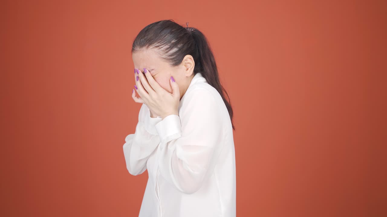 감정적 인 여성.