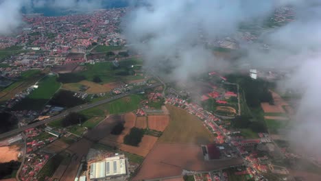airplane view over the north of portugal