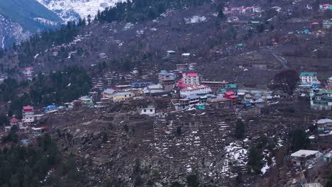 mountain village in winter