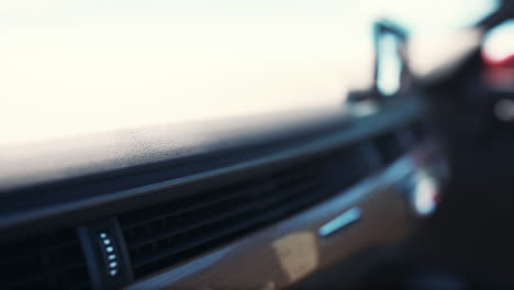 close-up of a car dashboard