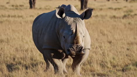 rhinoceros in the african savanna