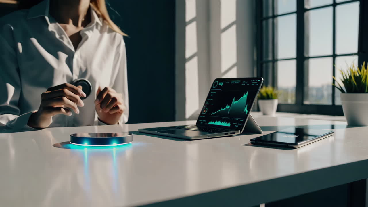 Business Woman Working at Modern Office