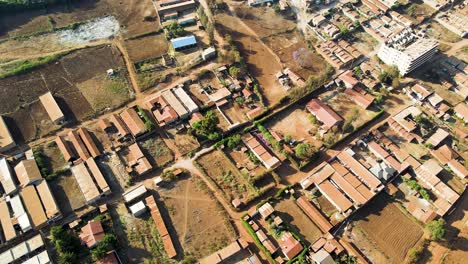 drone vista de la kenia rural