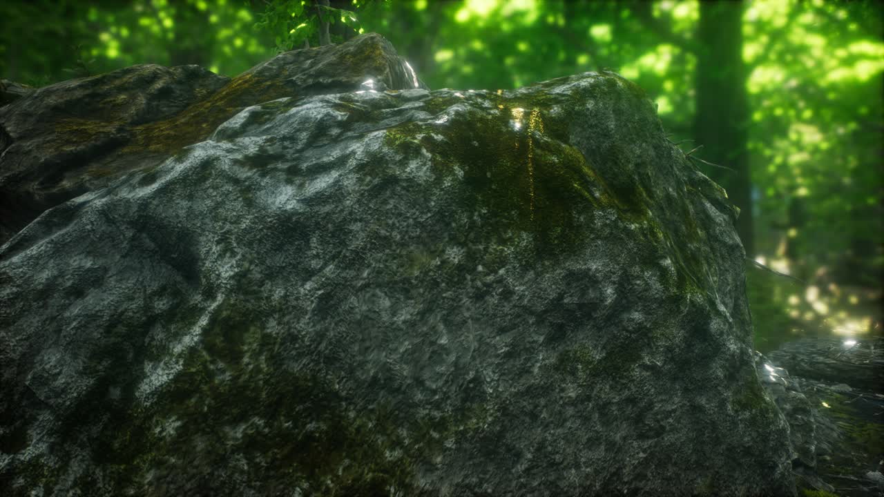 luz del sol en el bosque verde