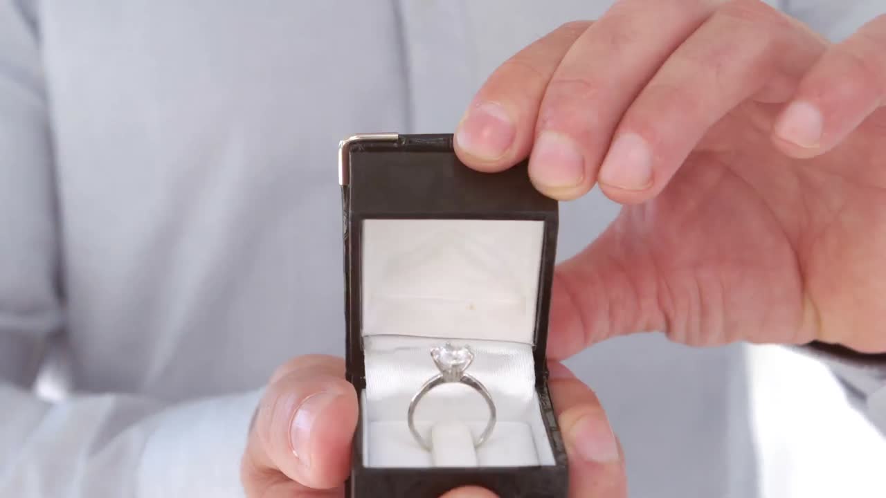 Close up of man making a proposal of marriage