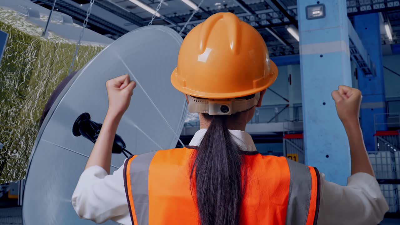 프로젝트 성공을 축하하는 엔지니어