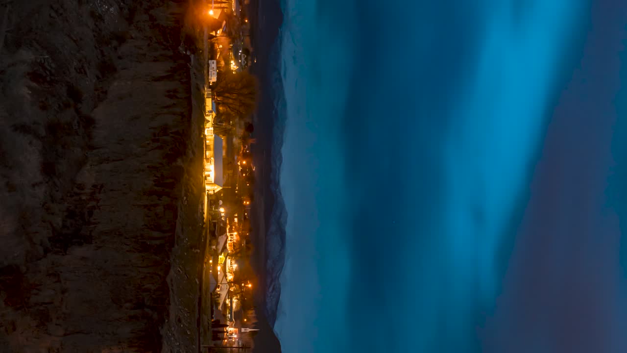 la verkin, utah, del crepúsculo a la oscuridad - lapso de tiempo panorámico y vertical