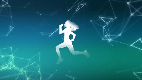 illustration of a running woman