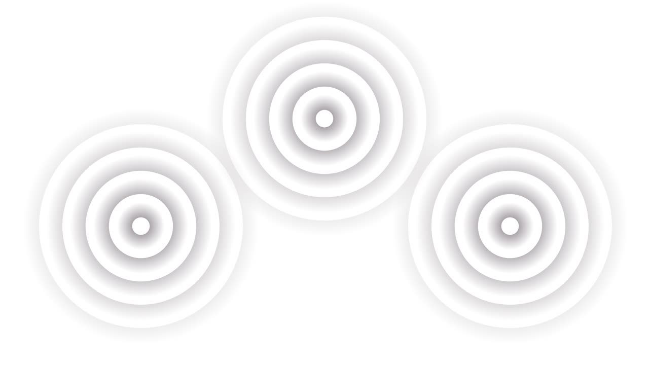 Three rings on white background