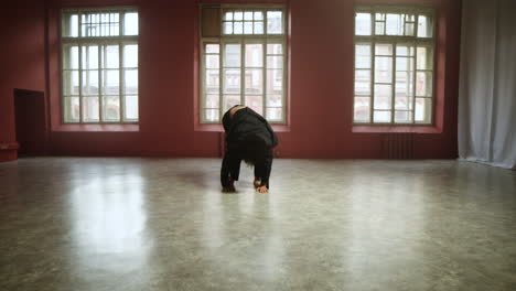 latin dancer stretching