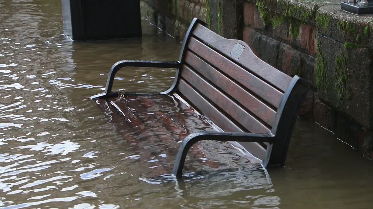 Il fiume Severn in piena