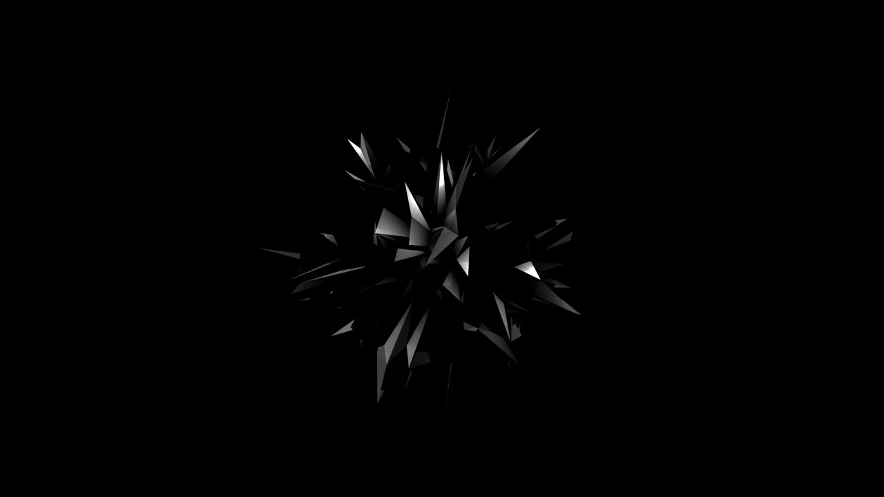 Abstract black fractal geometric element