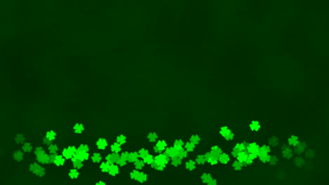 patrick day background with shamrock leaf pattern. for festive pub party. 3d render, loop 4k
