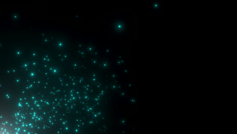 Flying-green-stars-and-glitters-in-dark-galaxy