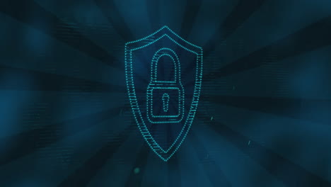 icono de candado de seguridad contra un fondo azul