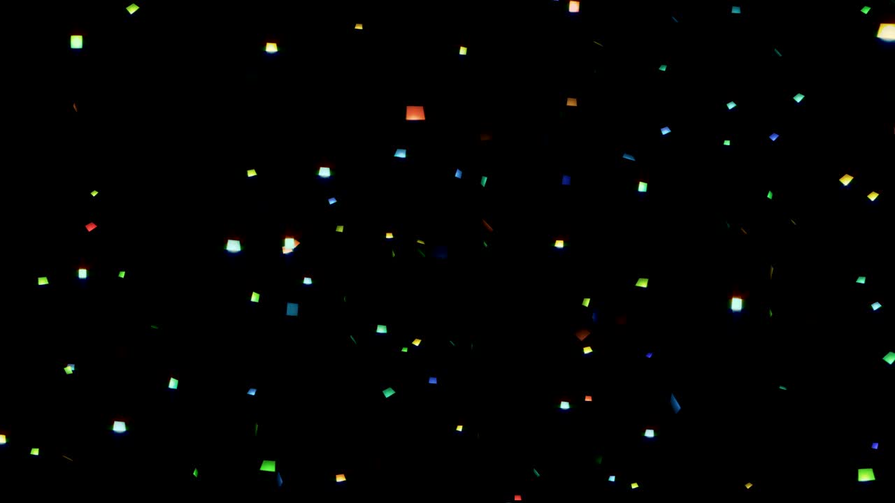 알파 매트와 함께 다채로운 낙하 콘페티 영상.