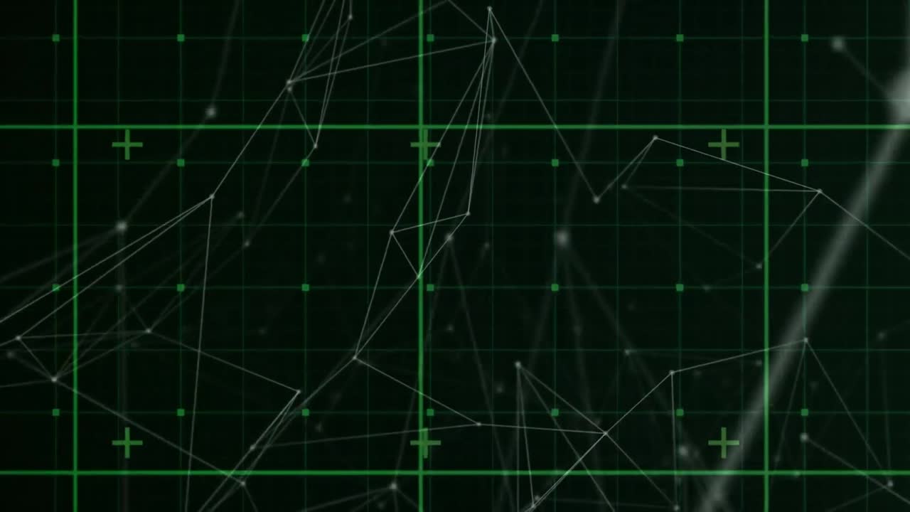 animación de la red de conexiones en el espacio digital